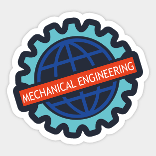 Best mechanical engineering text and logo Sticker